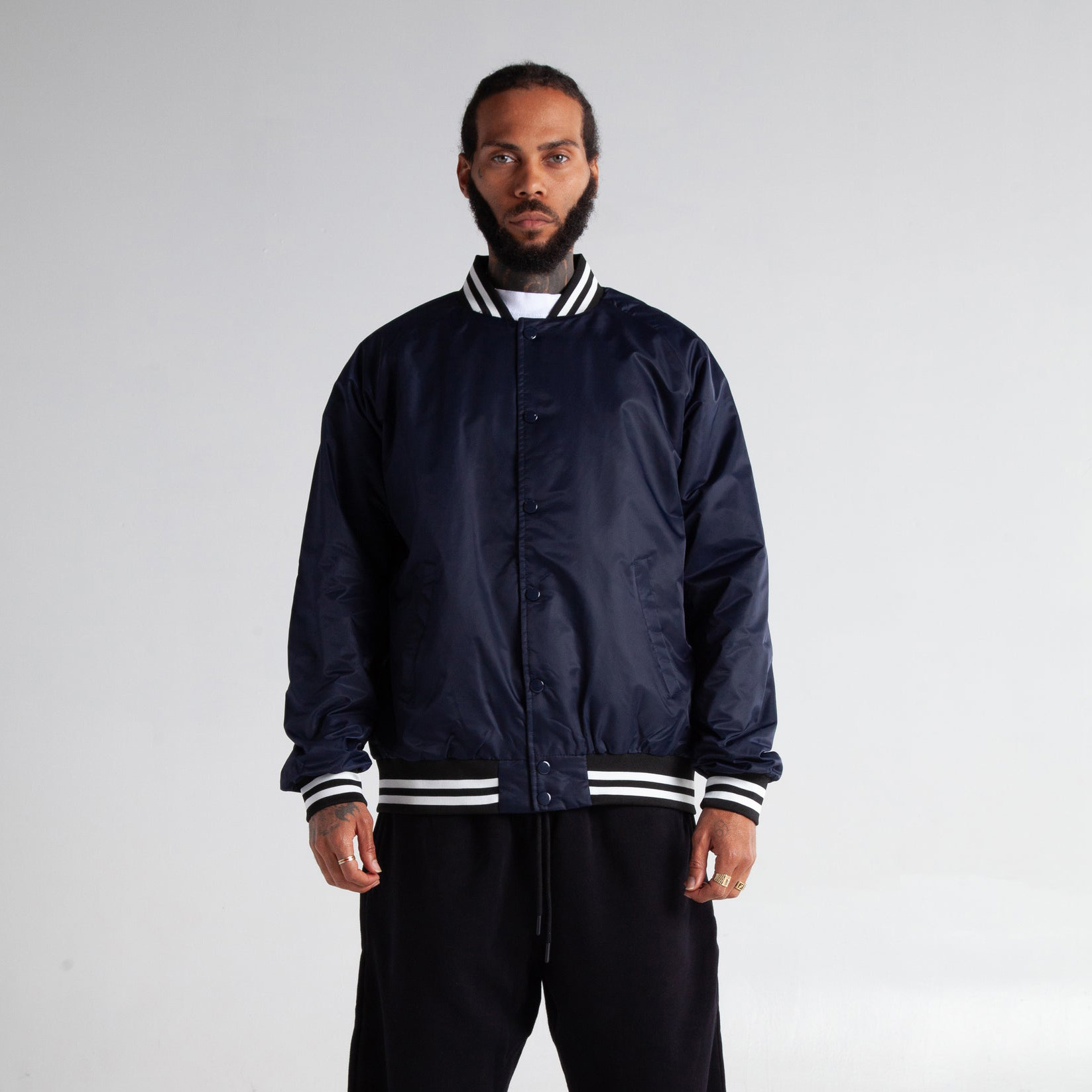 Collared Varsity Bomber Jacket