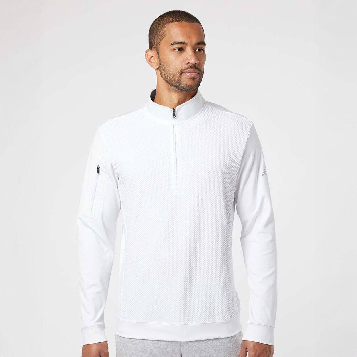 Men's Adidas Textured Quarter-Zip